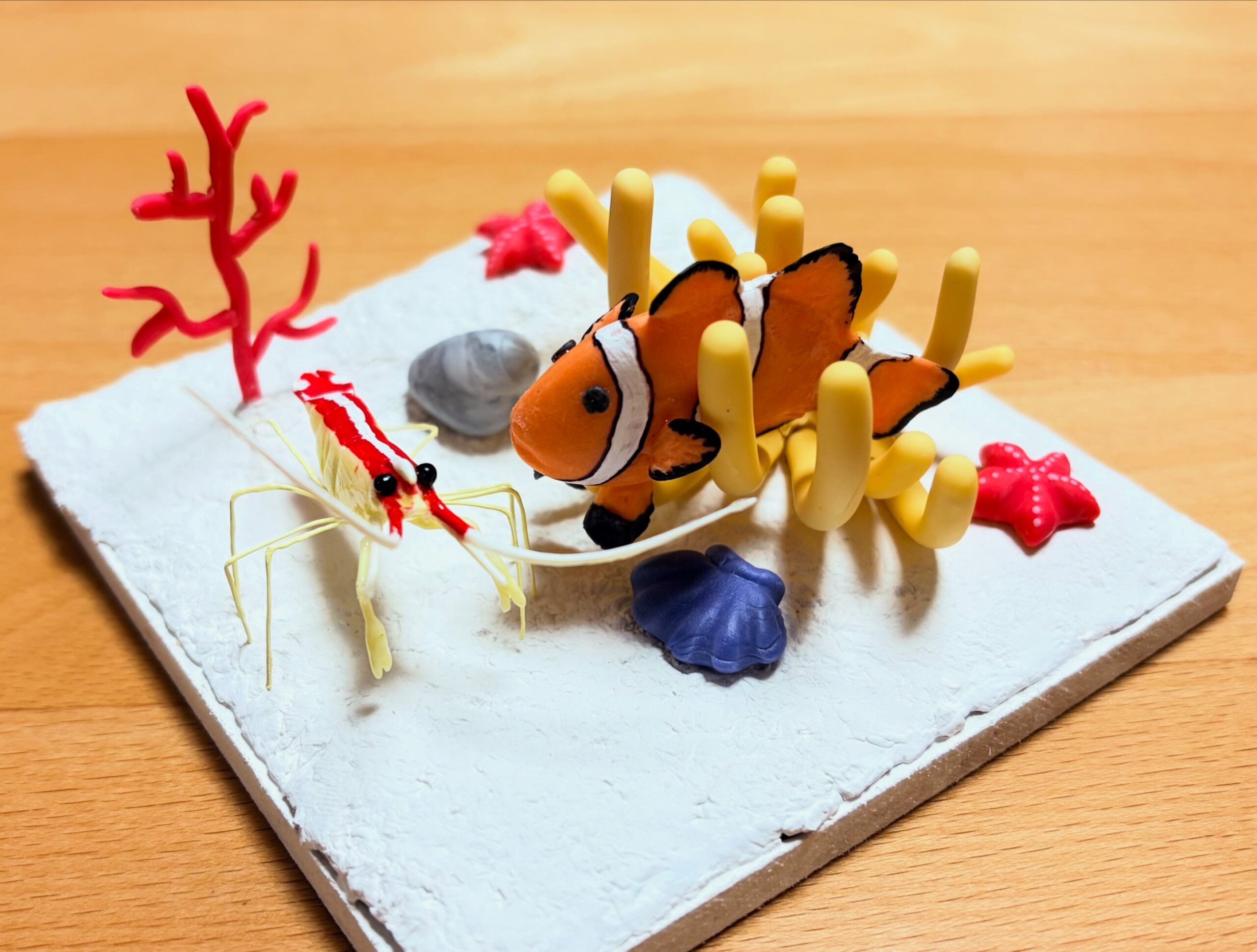 海の生き物のミニチュア